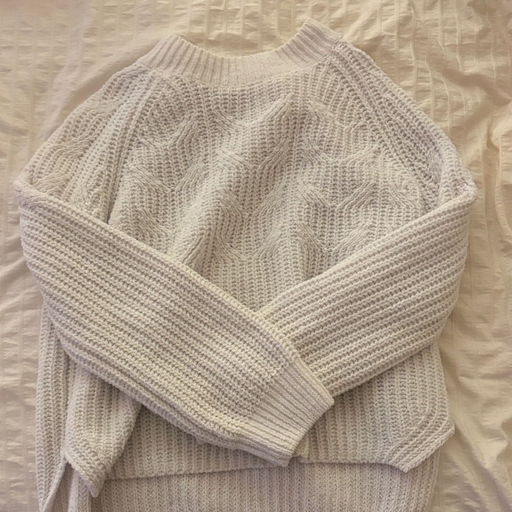 Cozy White Knit Sweater